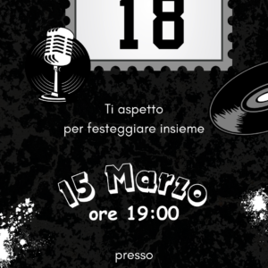 Invito compleanno 18 Anni