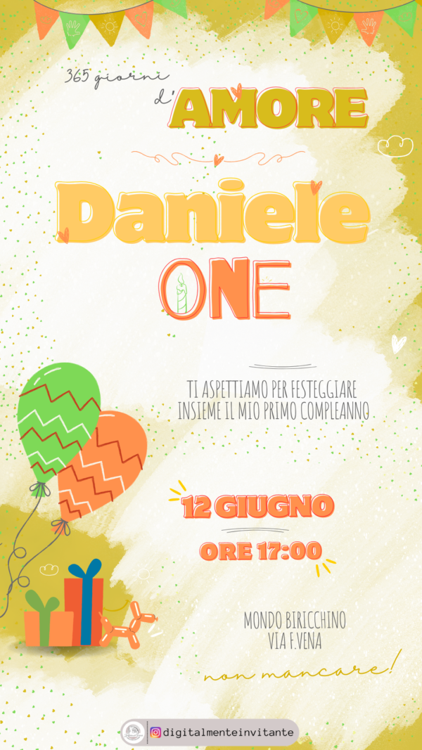 Invito primo compleanno - festa